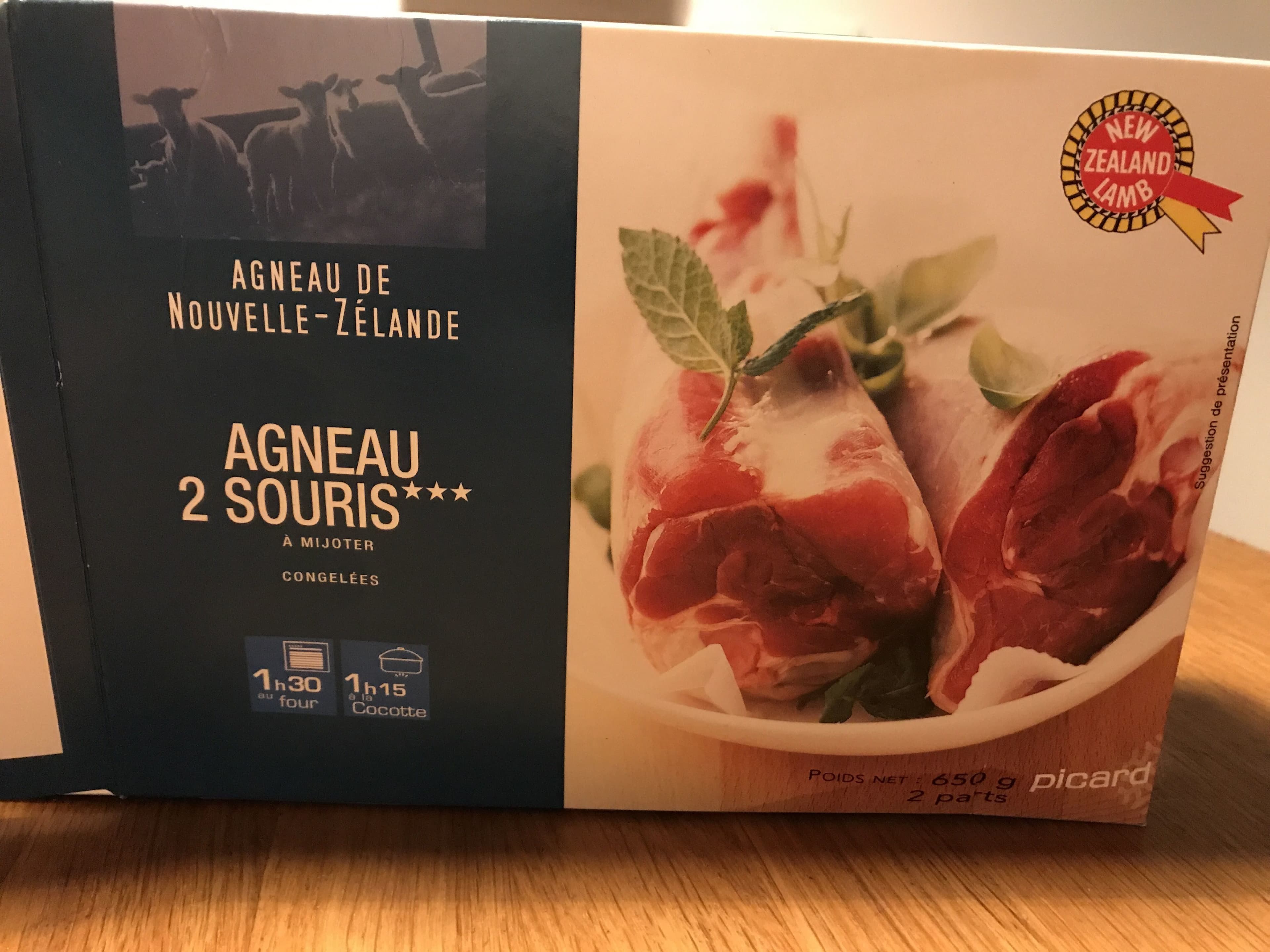 Picard 2 Souris D'agneau Congelées Jarrets packshot