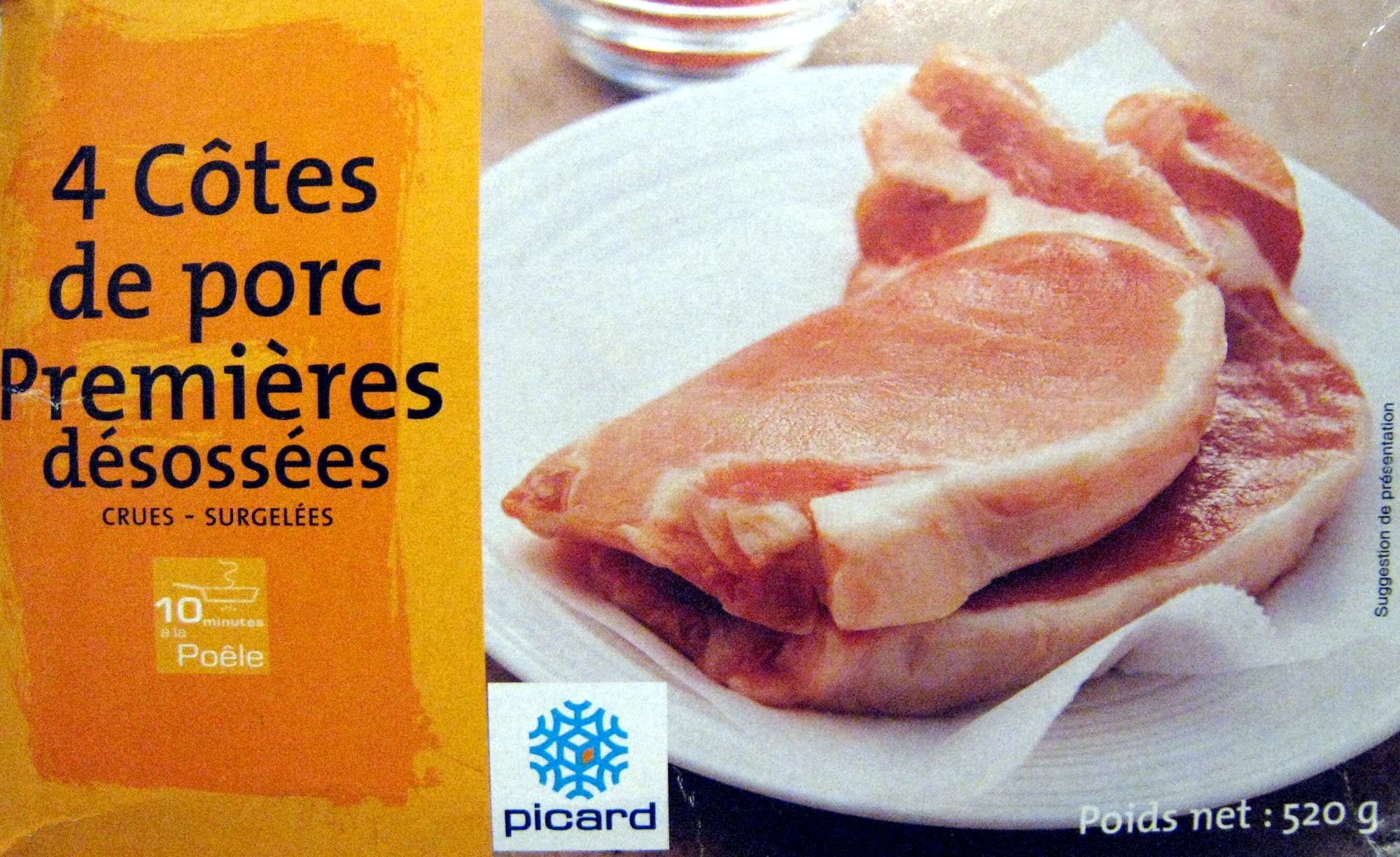 picard Côtes de porc Première désossées x4 Picard packshot