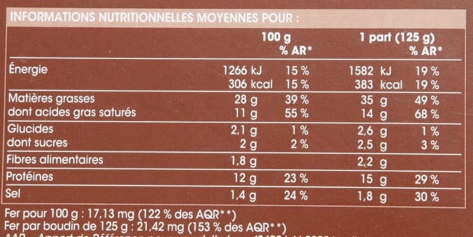 Picard 2 Boudins noirs aux oignons packshot