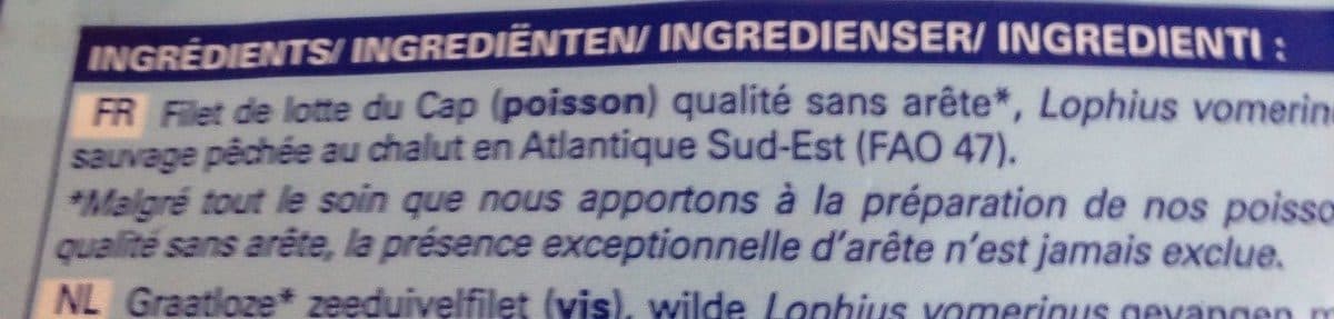 Picard Filets de lotte du cap packshot
