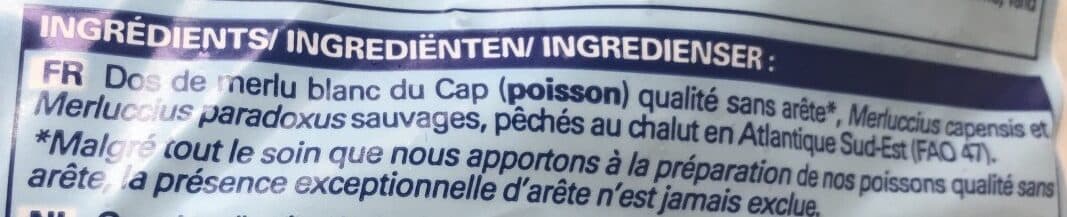 Picard Dos de Merlu blanc du Cap packshot