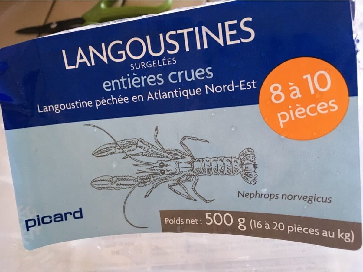 Picard Langoustines Entières Crues, Pays-bas, Boîte De 500 Grammes packshot