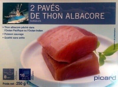 Picard 2 pavés de thon albacore packshot