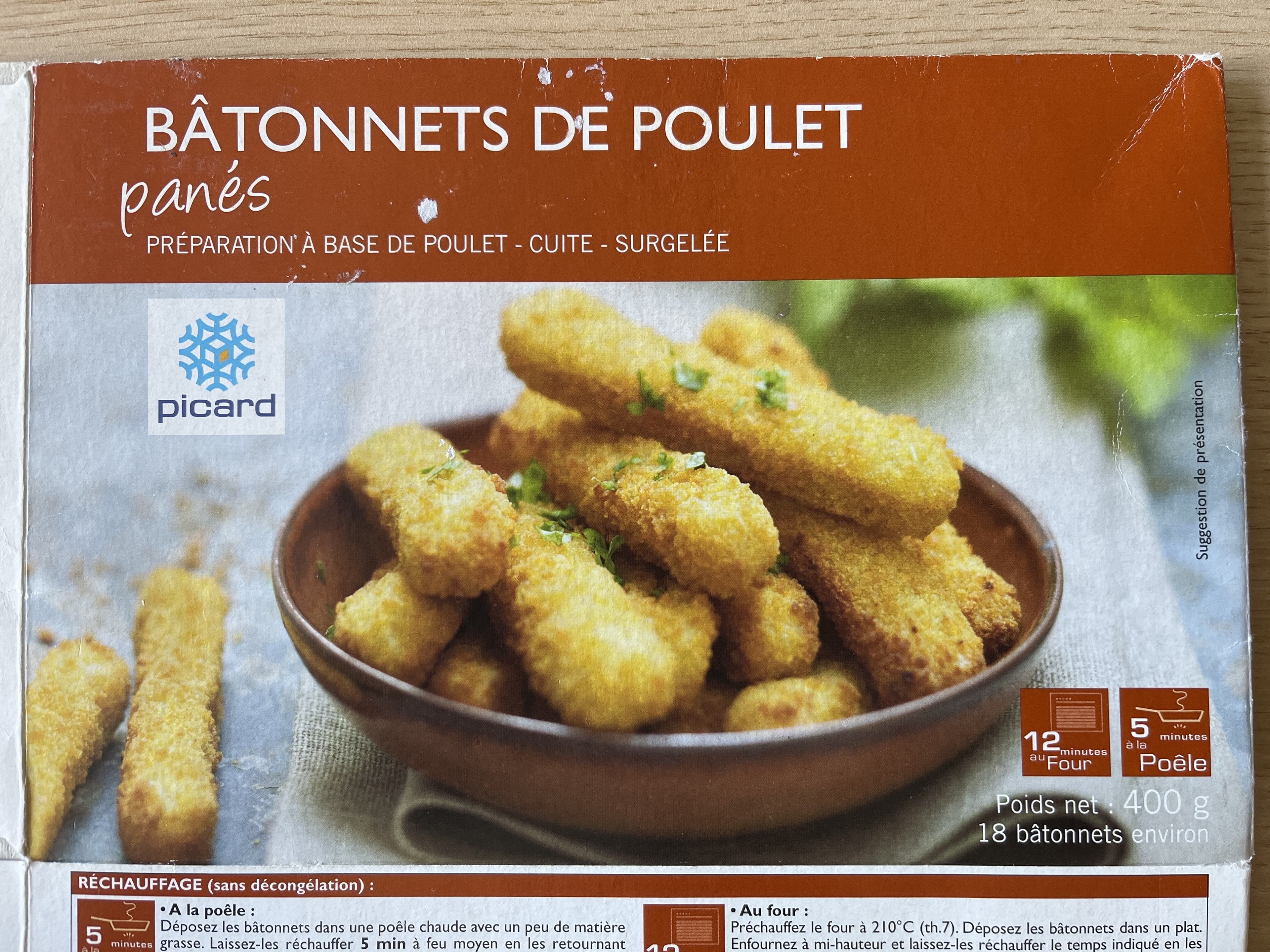 Picard Bâtonnets de poulet panés packshot