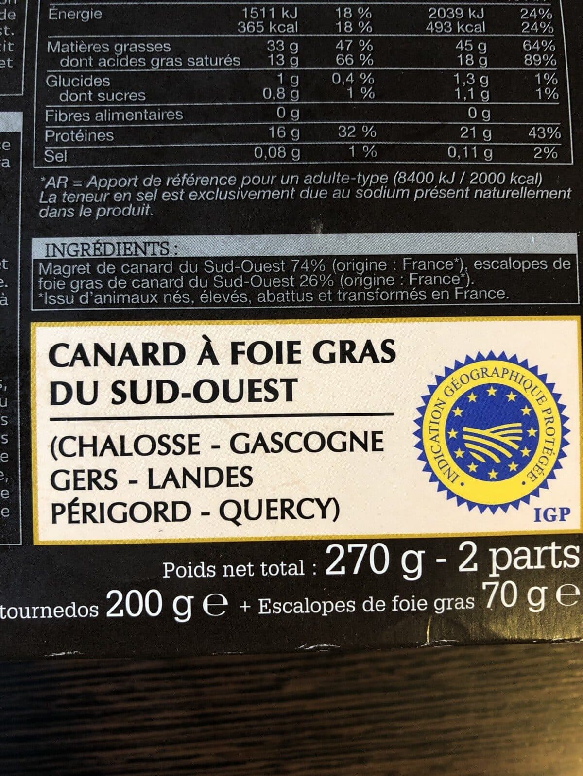 Picard Magret de canard en tournedos et escalopes de foie gras packshot