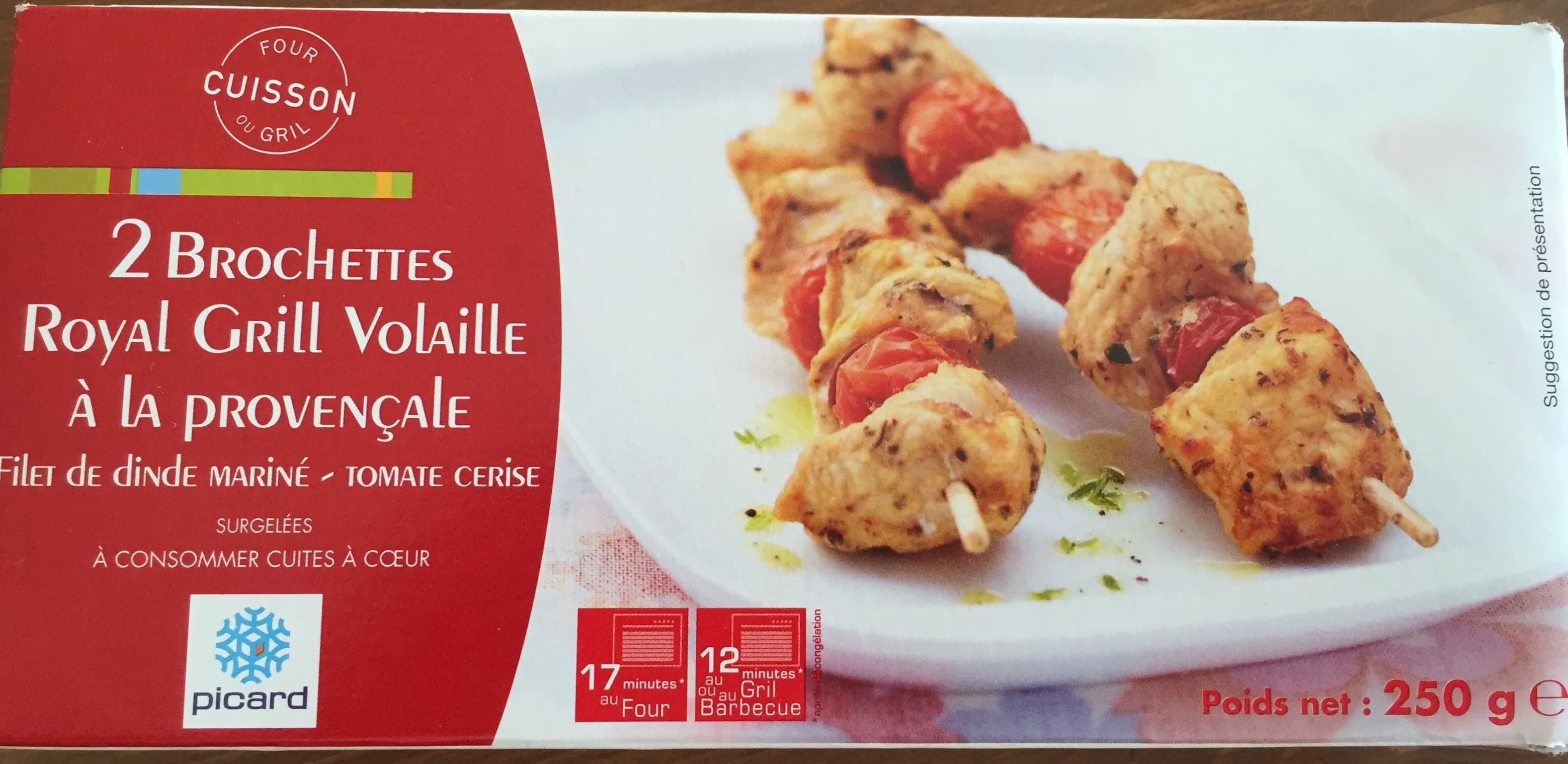 picard 2 brochettes royal grill volaille à la provencale packshot