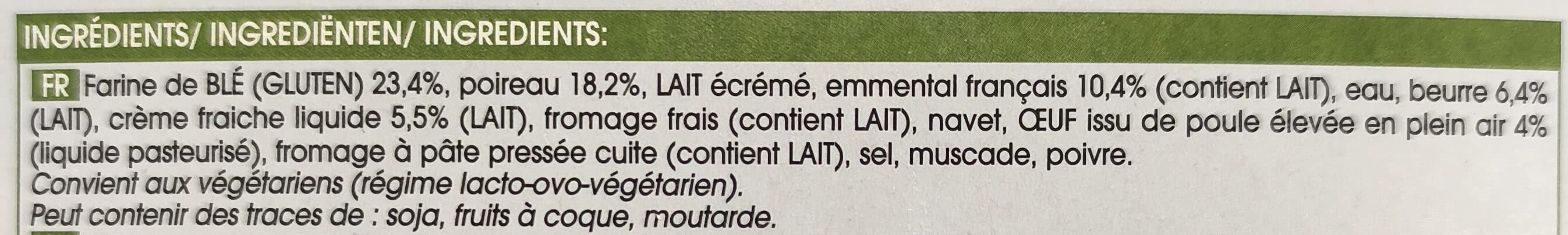 Picard 2 Tartes aux poireaux packshot