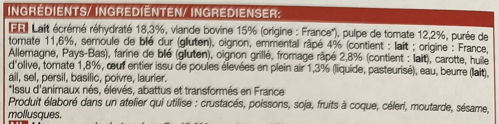 Picard Lasagne bolognaise packshot