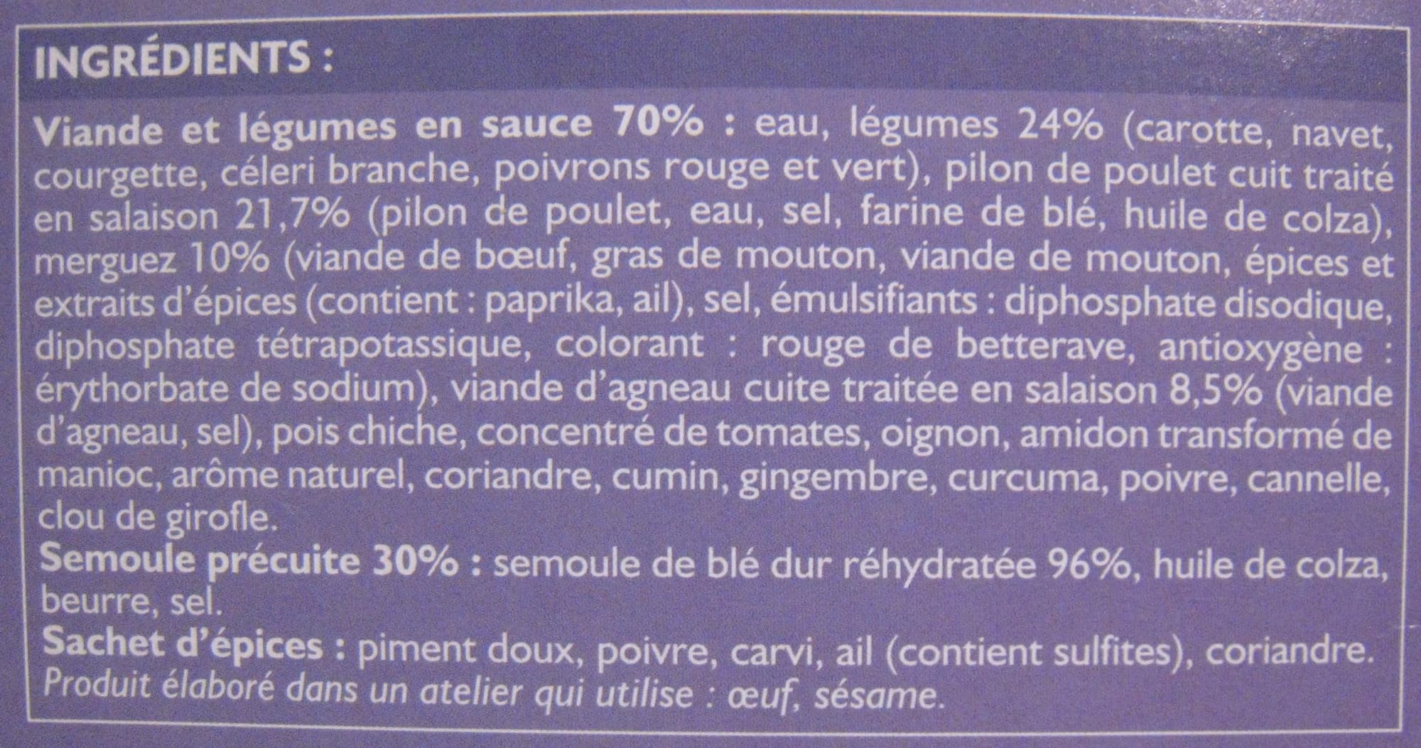 Picard Couscous Royal au Poulet, Merguez et Agneau packshot