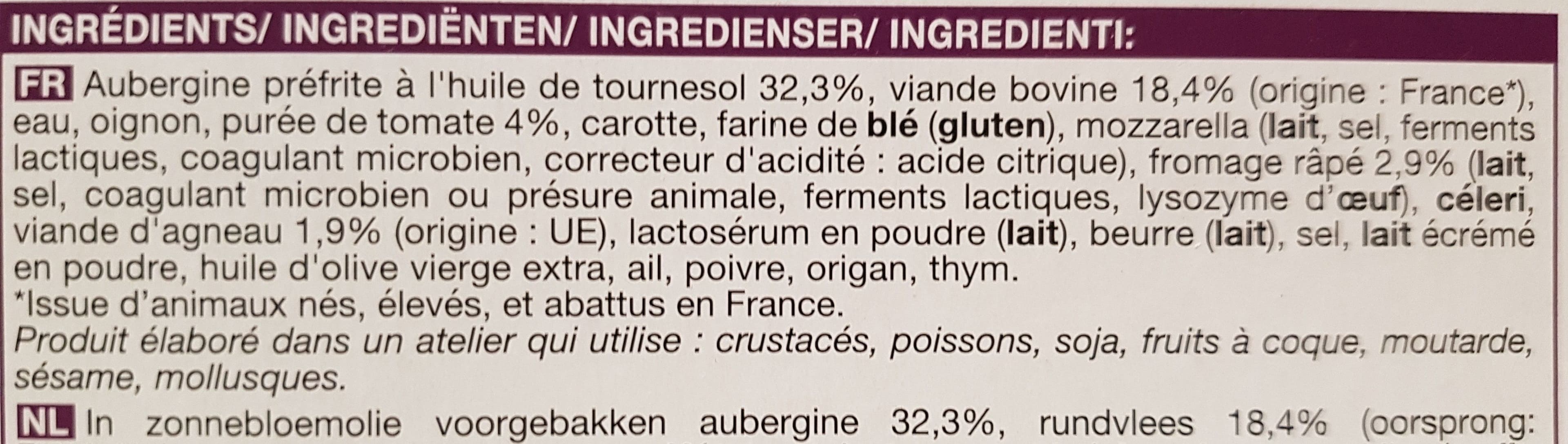 Picard Moussaka surgelée packshot