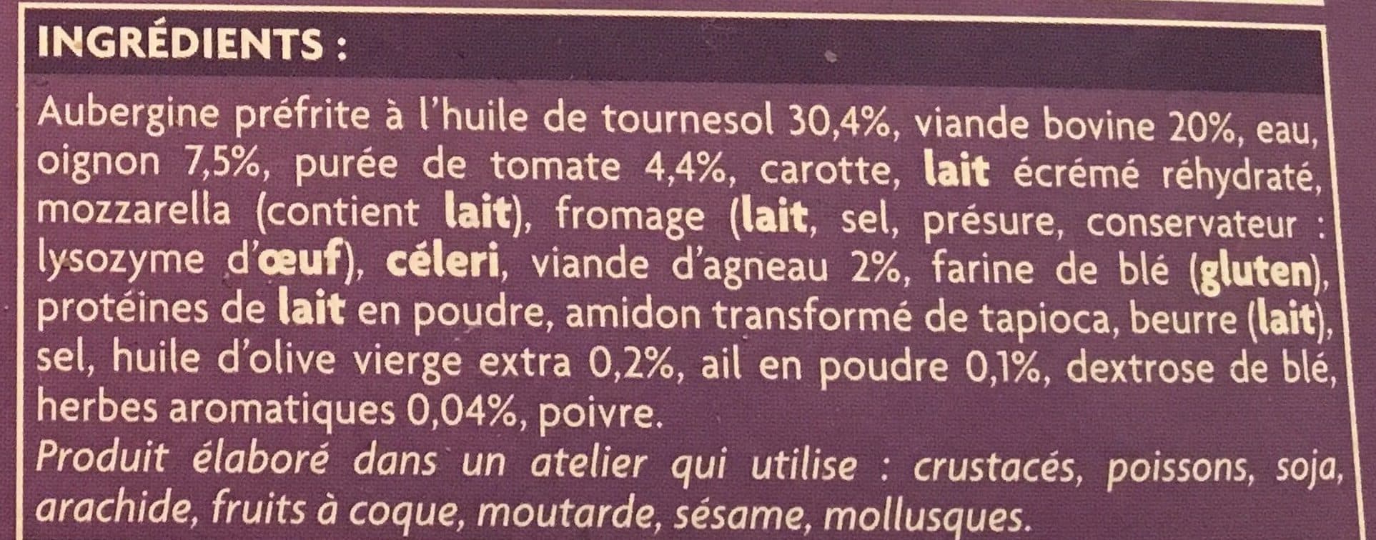 Picard Moussaka packshot