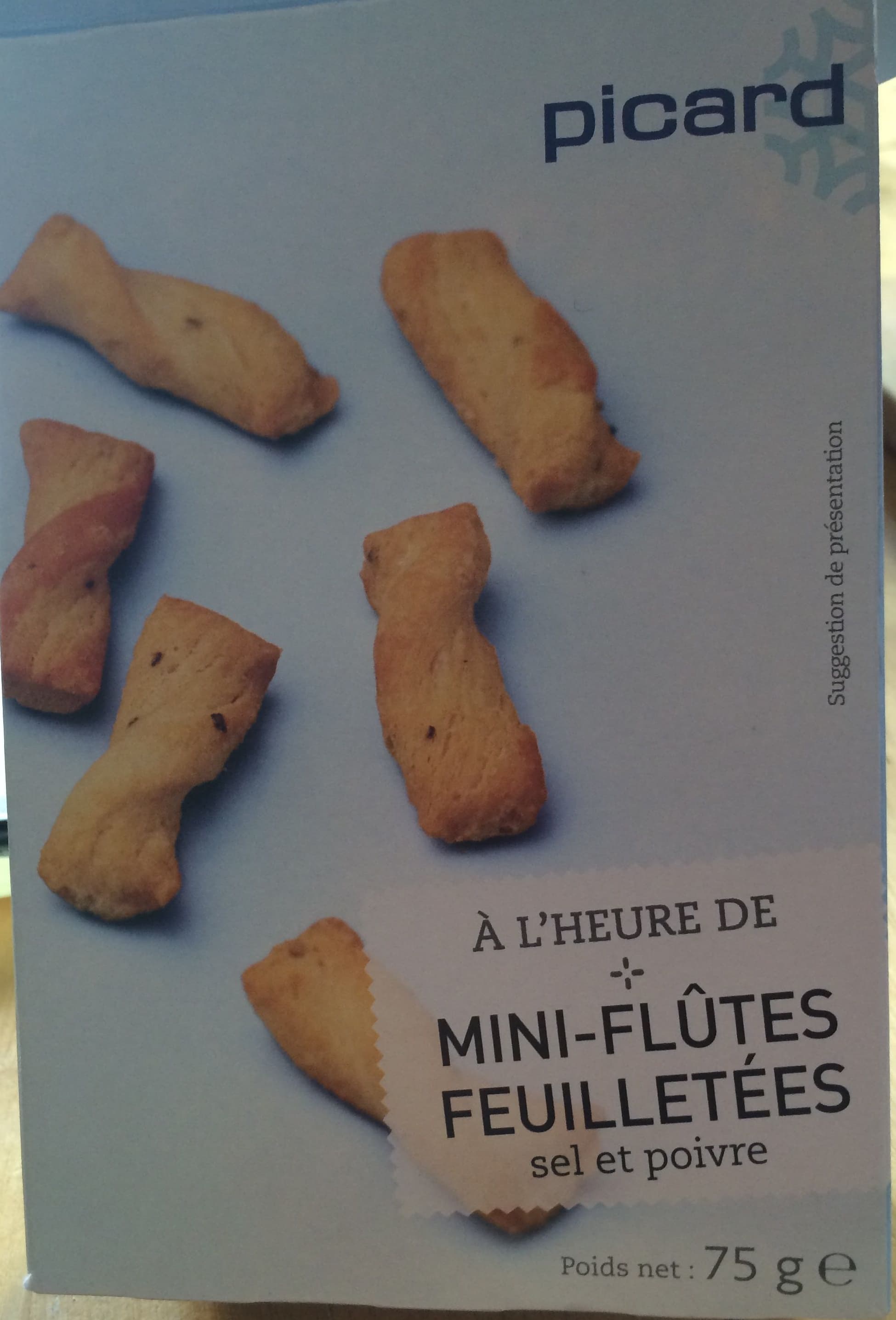 Picard Mini-flûtes feuilletées sel et poivre packshot
