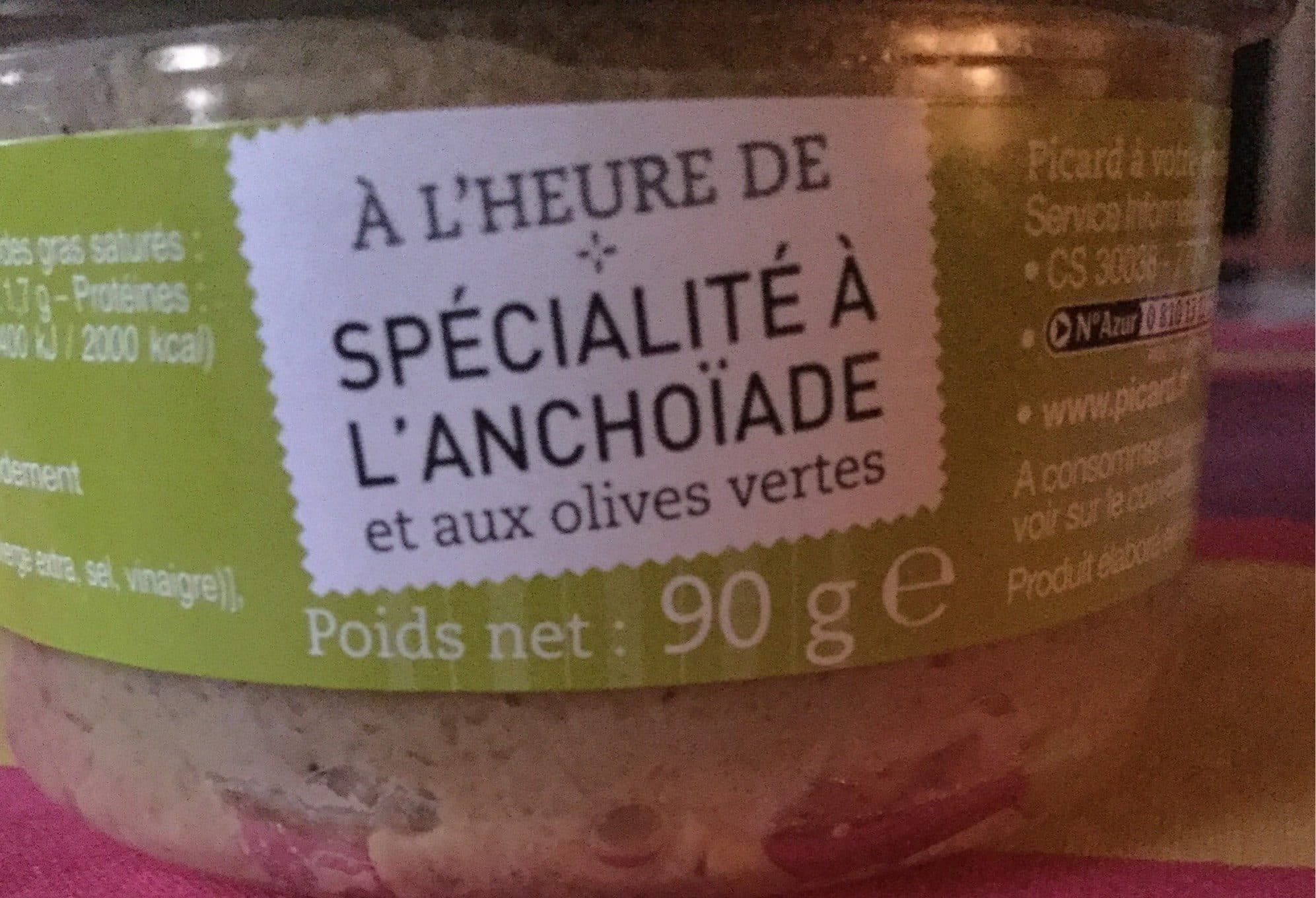 Picard Spécialite à l'anchoïade packshot