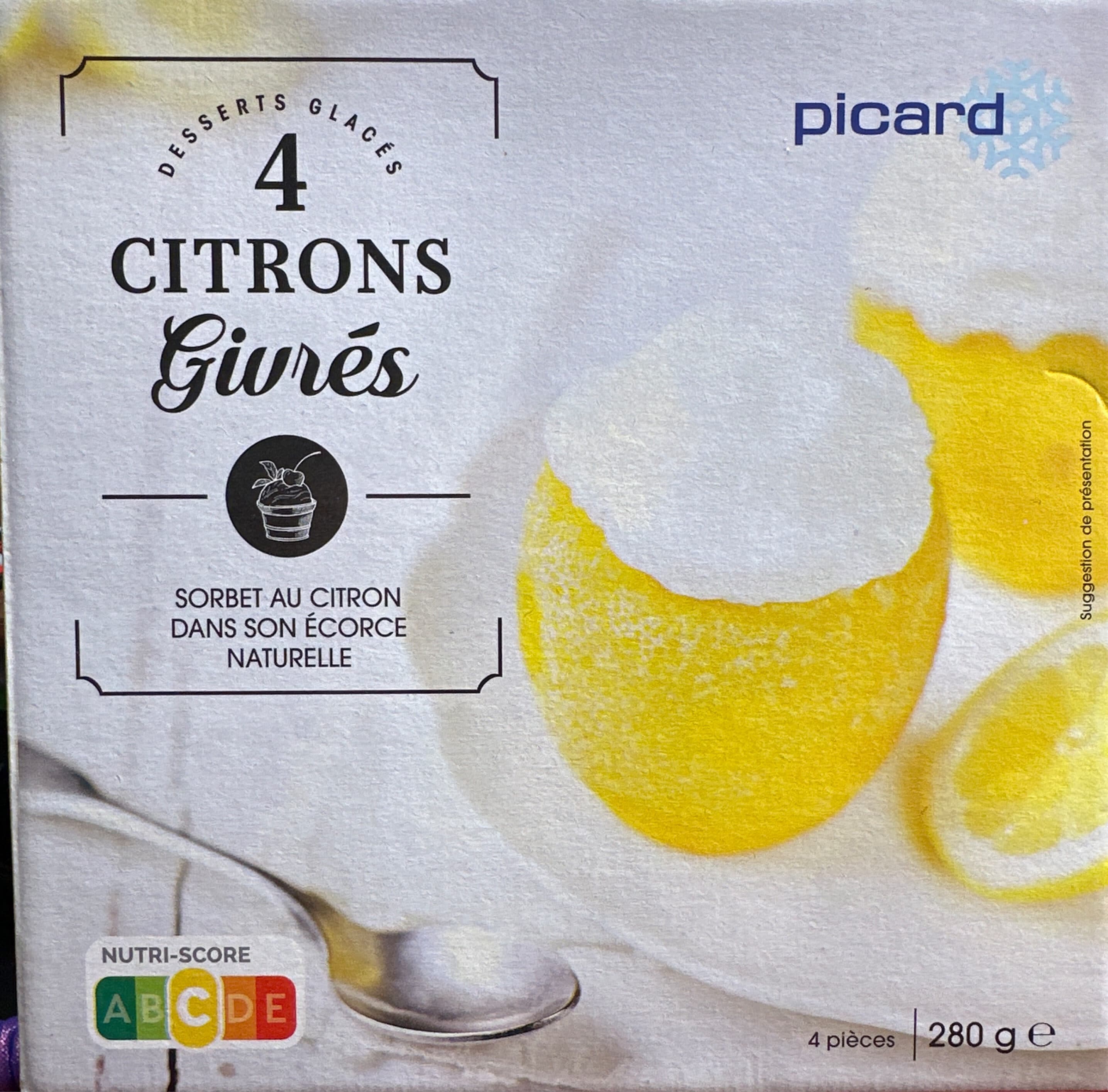 Picard 4 citrons givrés packshot