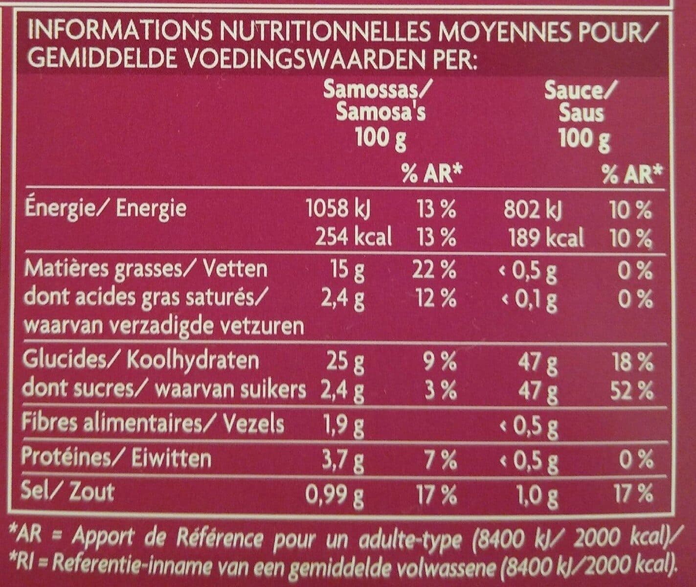 Cuisine évasion Samossas aux légumes avec sauce aigre-douce packshot