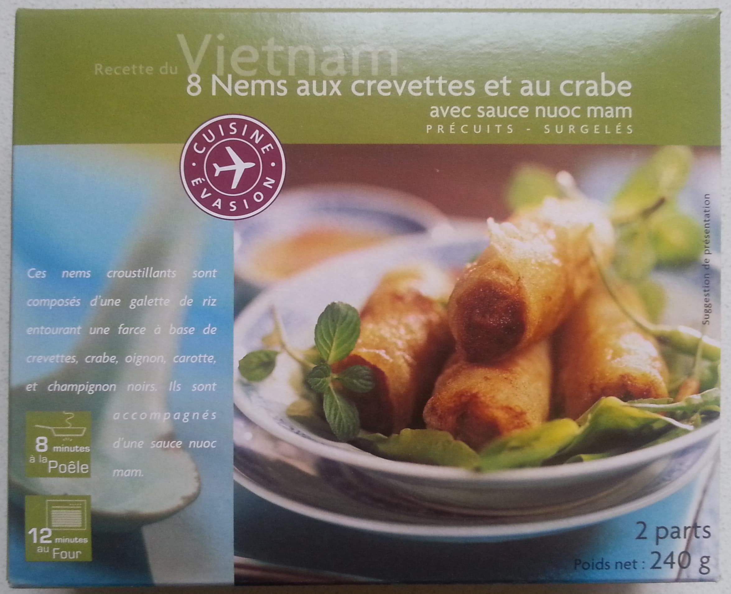 Cuisine Évasion 8 Nems aux Crevettes et au Crabe avec Sauce Nuoc Mam packshot