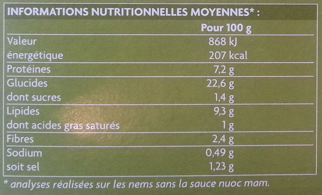 Cuisine Évasion 8 Nems aux Crevettes et au Crabe avec Sauce Nuoc Mam packshot