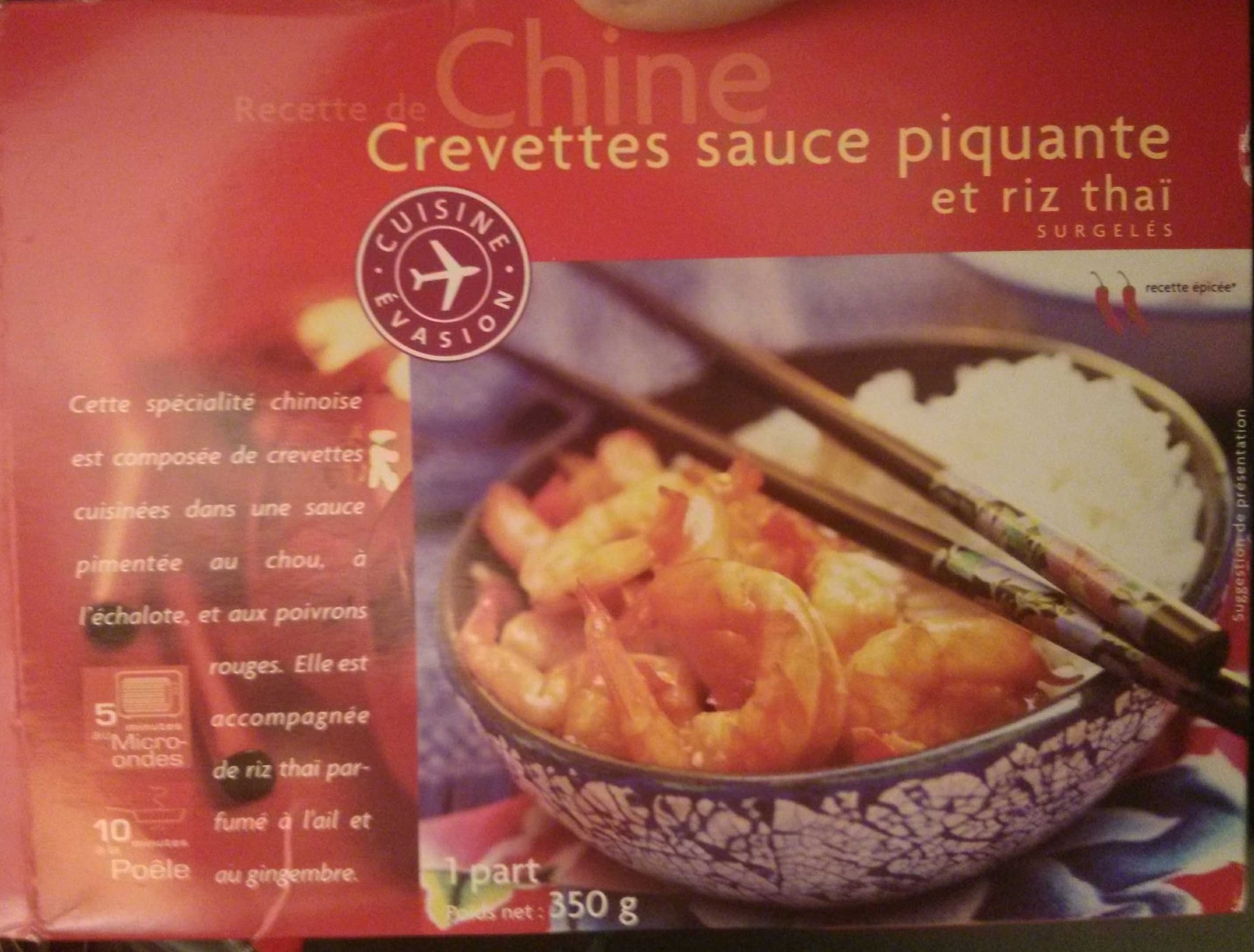 Picard Crevettes sauce piquante et riz thaï surgelés packshot