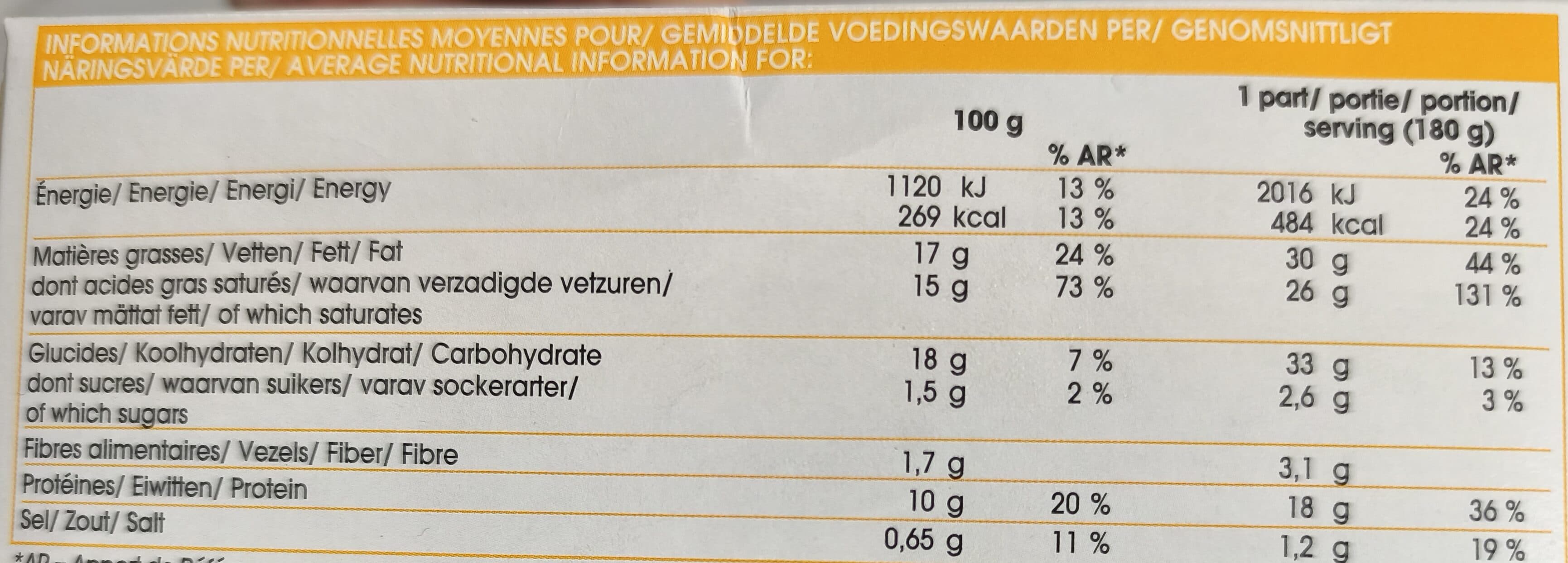 Picard Tartes au fromage Emmental Comté packshot