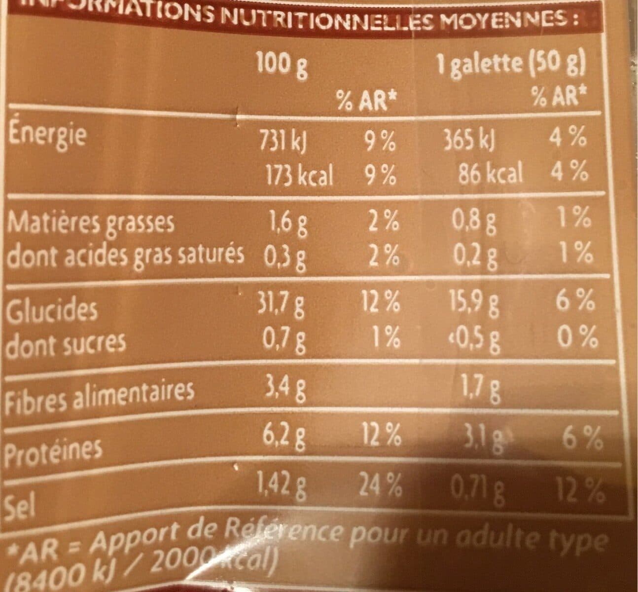 Picard 6 Galettes De Blé Noir packshot