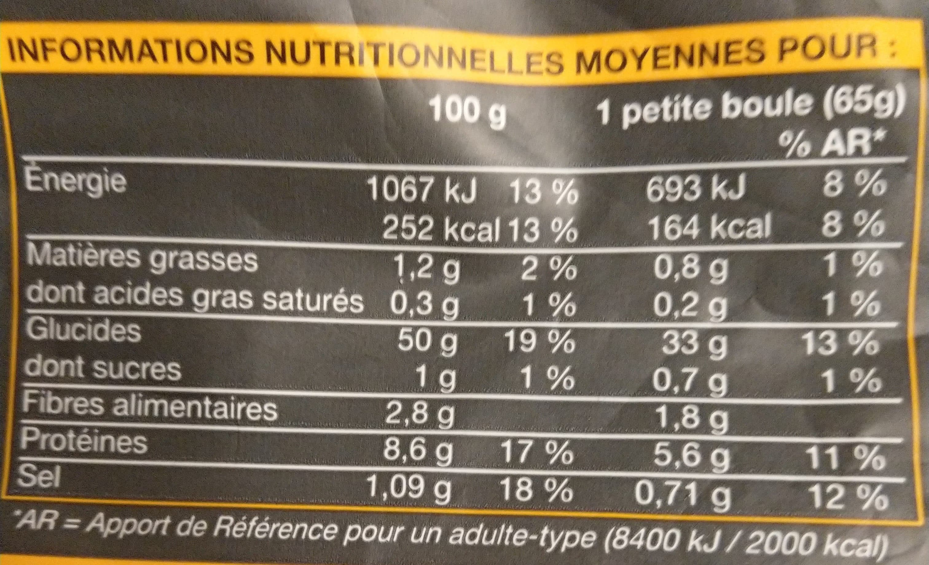 Picard 4 Petites Boules de Pain Bio packshot
