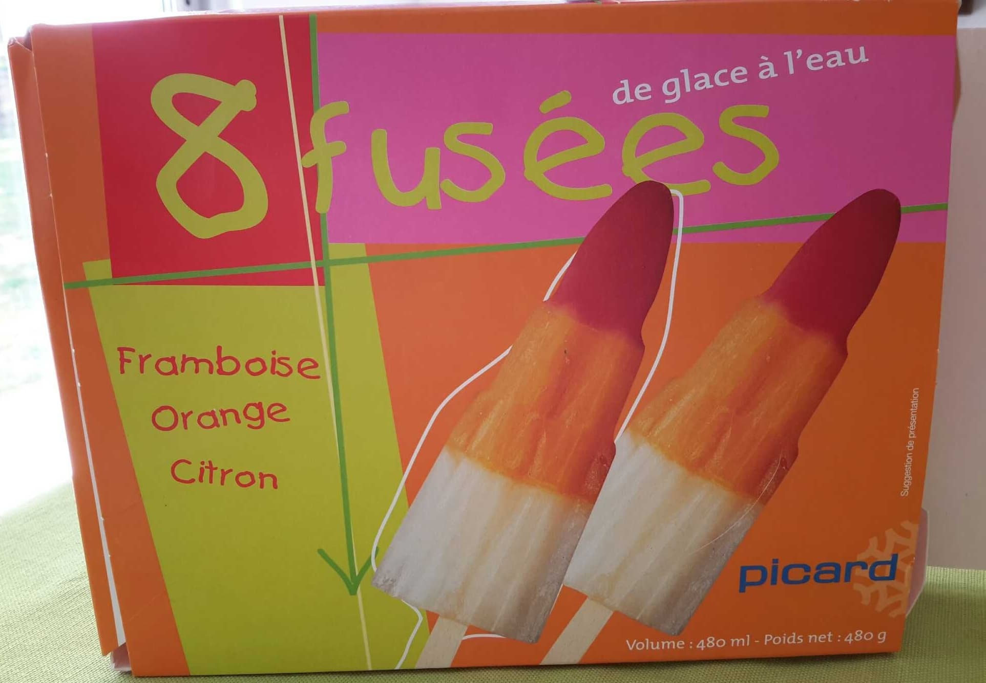 Picard 8 fusées de glace à l'eau packshot