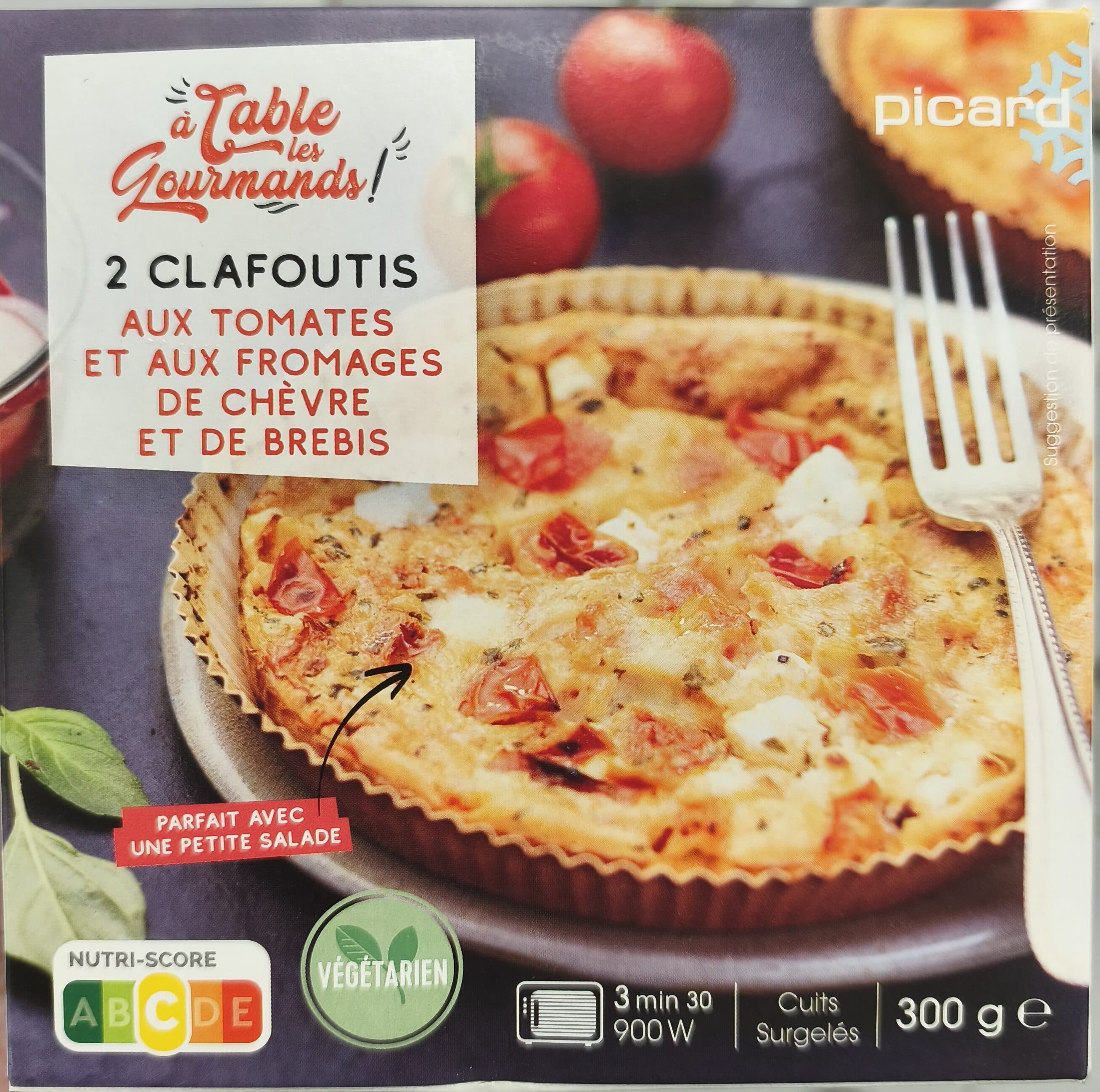 Picard 2 Clafoutis aux tomates et aux fromages de chèvre et de brebis packshot