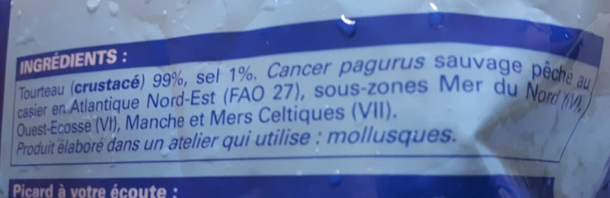 Picard Pinces de tourteaux cuites packshot