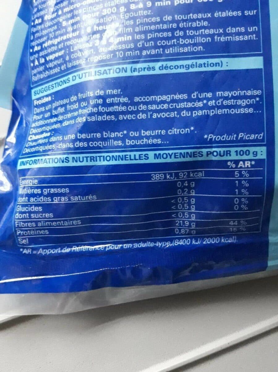 Picard Pinces de tourteaux cuites packshot