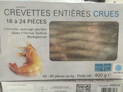 Picard Crevettes "Gambas" entières crues packshot