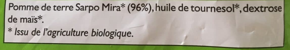 Le BIO par Picard FRITES préfites - surgelées 600 g packshot