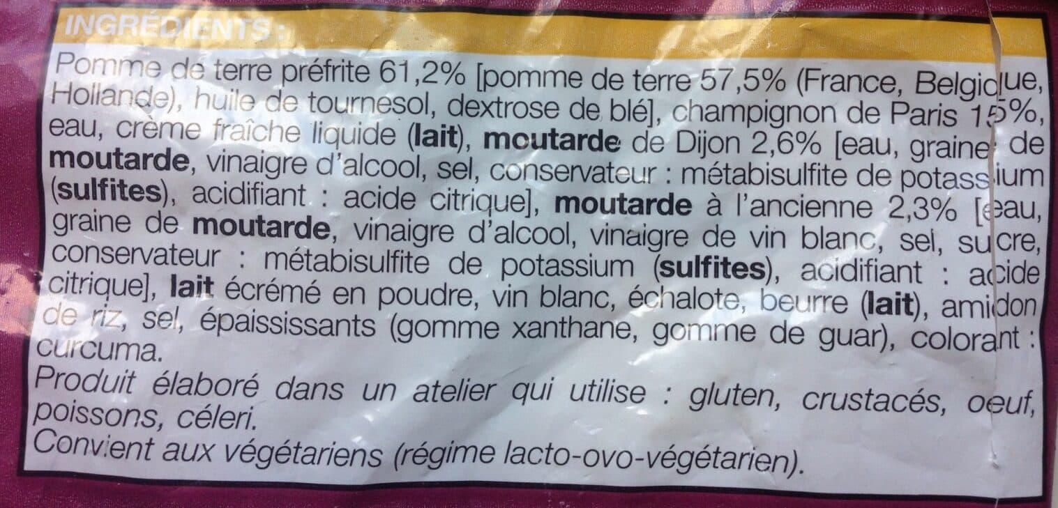 Picard Poêlée de pomme de terre aux champignons de Paris packshot