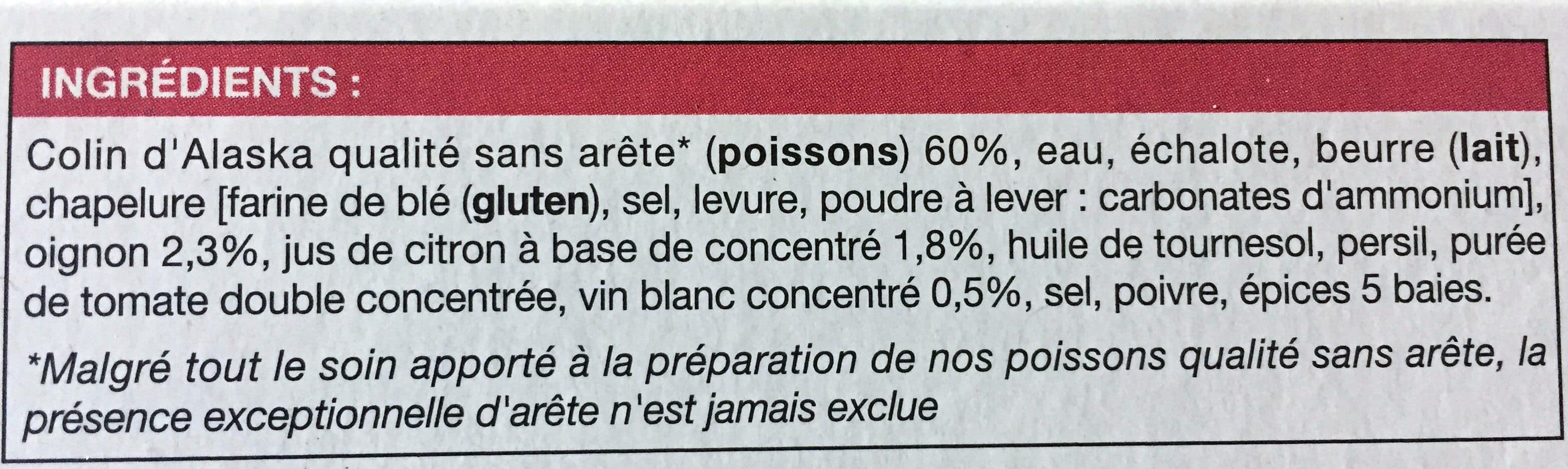 Picard Colin d'Alaska à la bordelaise surgelé packshot