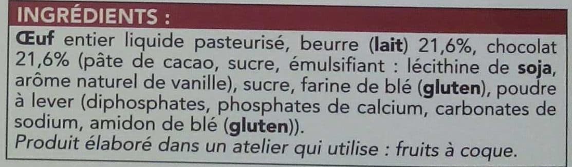 Picard Cake pur beurre au chocolat cuit surgelé packshot