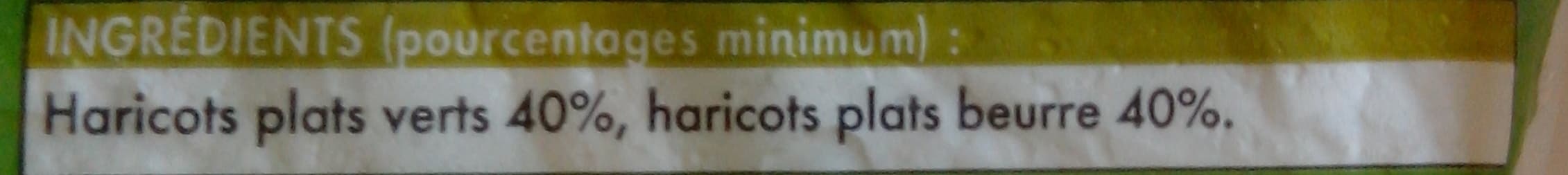 Picard Duo de haricots plats coupés packshot