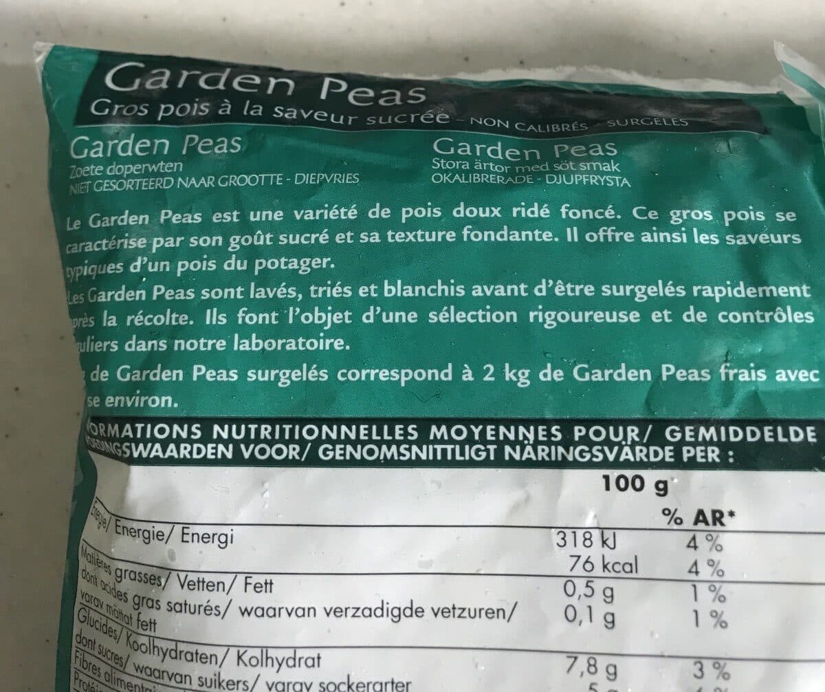Picard Garden Peas packshot