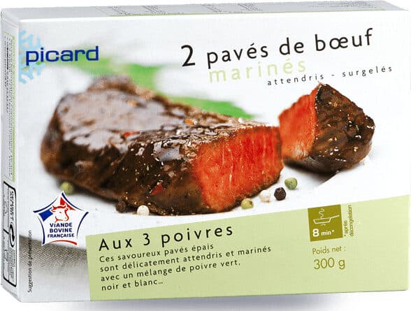 Picard Pavés de bœuf marinés aux 3 poivres packshot