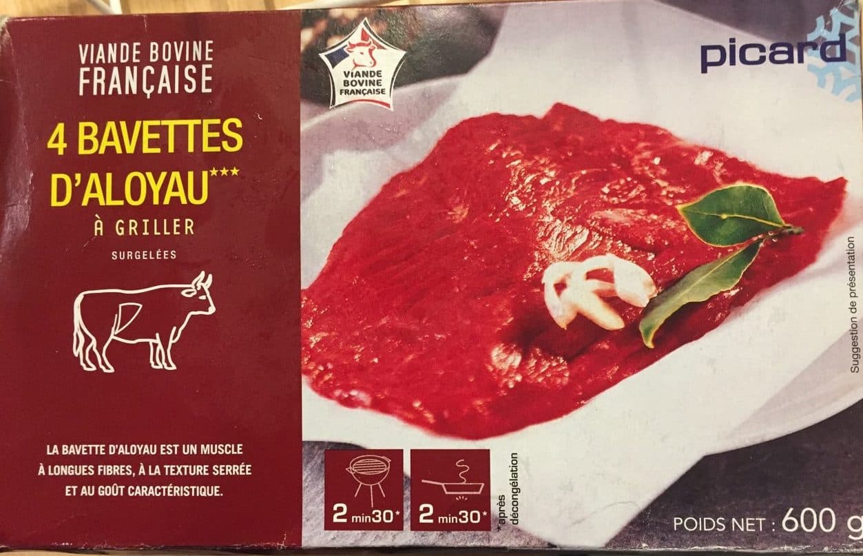 Picard 4 Biftecks de Bavette d'Aloyau à Griller packshot