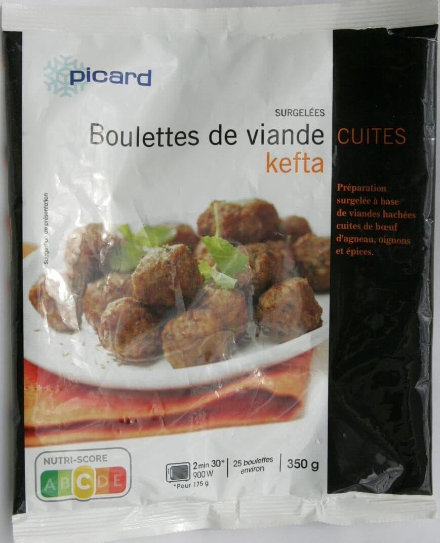 Picard Boulettes de viande cuites kefta packshot