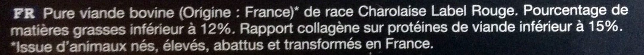 Picard 6 biftecks hachés race Charolaise packshot