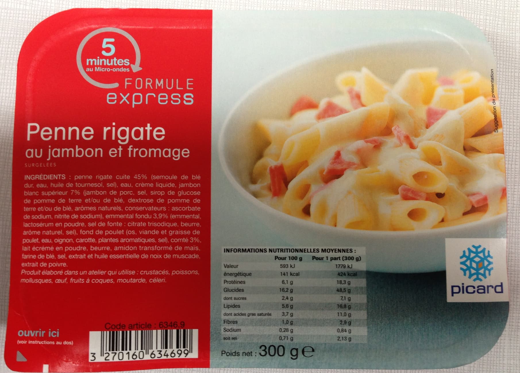Formule express Formule express - Penne rigate au jambon et fromage packshot