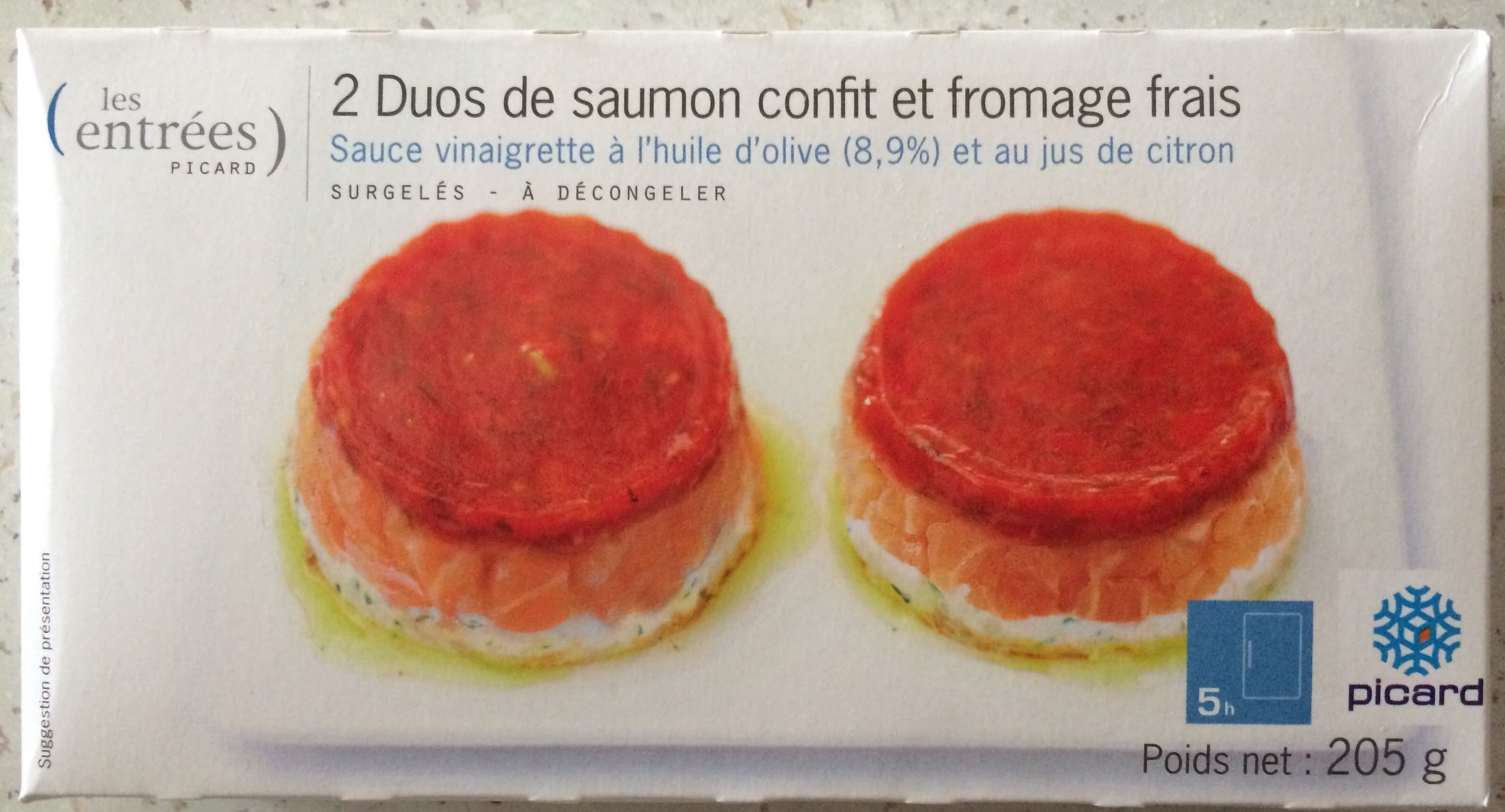 Picard 2 Duos de saumon confit et fromage frais packshot