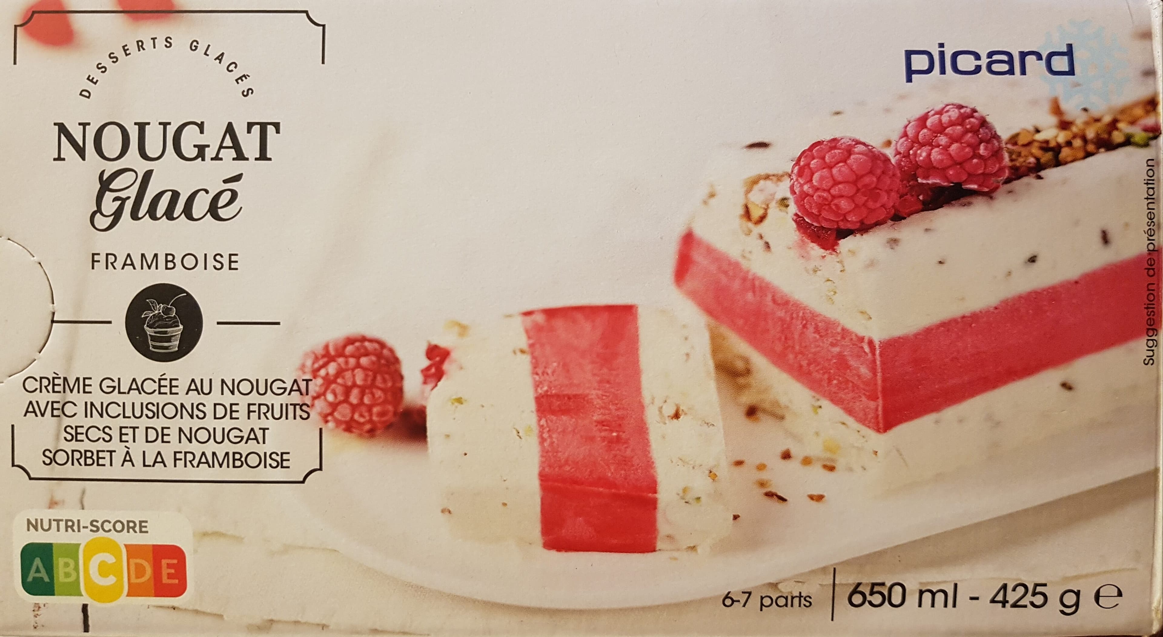 picard Nougat Glacé Framboise 650ml packshot