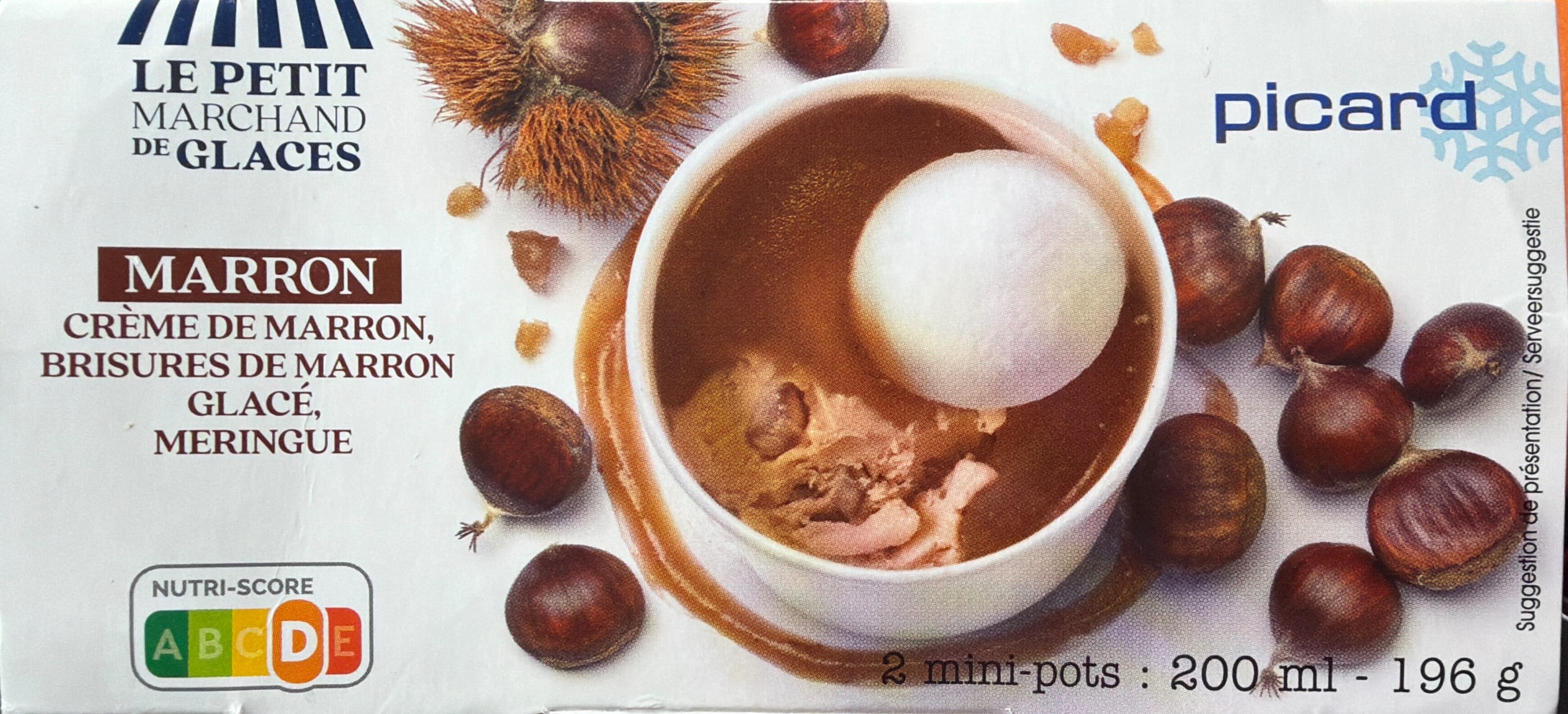 Picard Crème de marron brisures de marron glacé meringue packshot