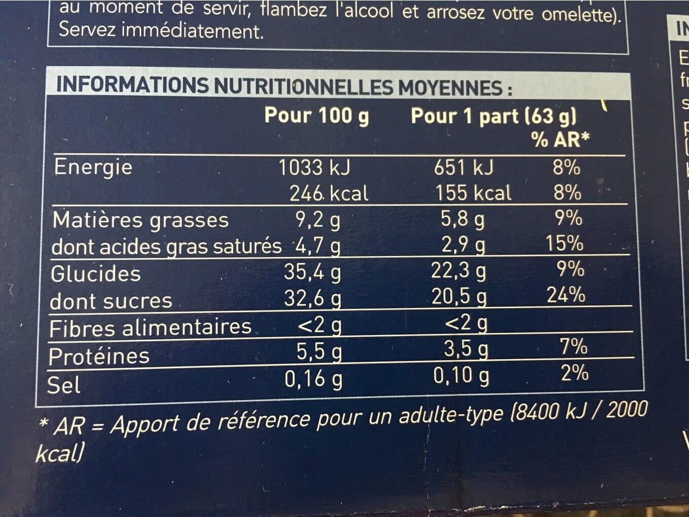 Picard Omelette Norvégienne packshot