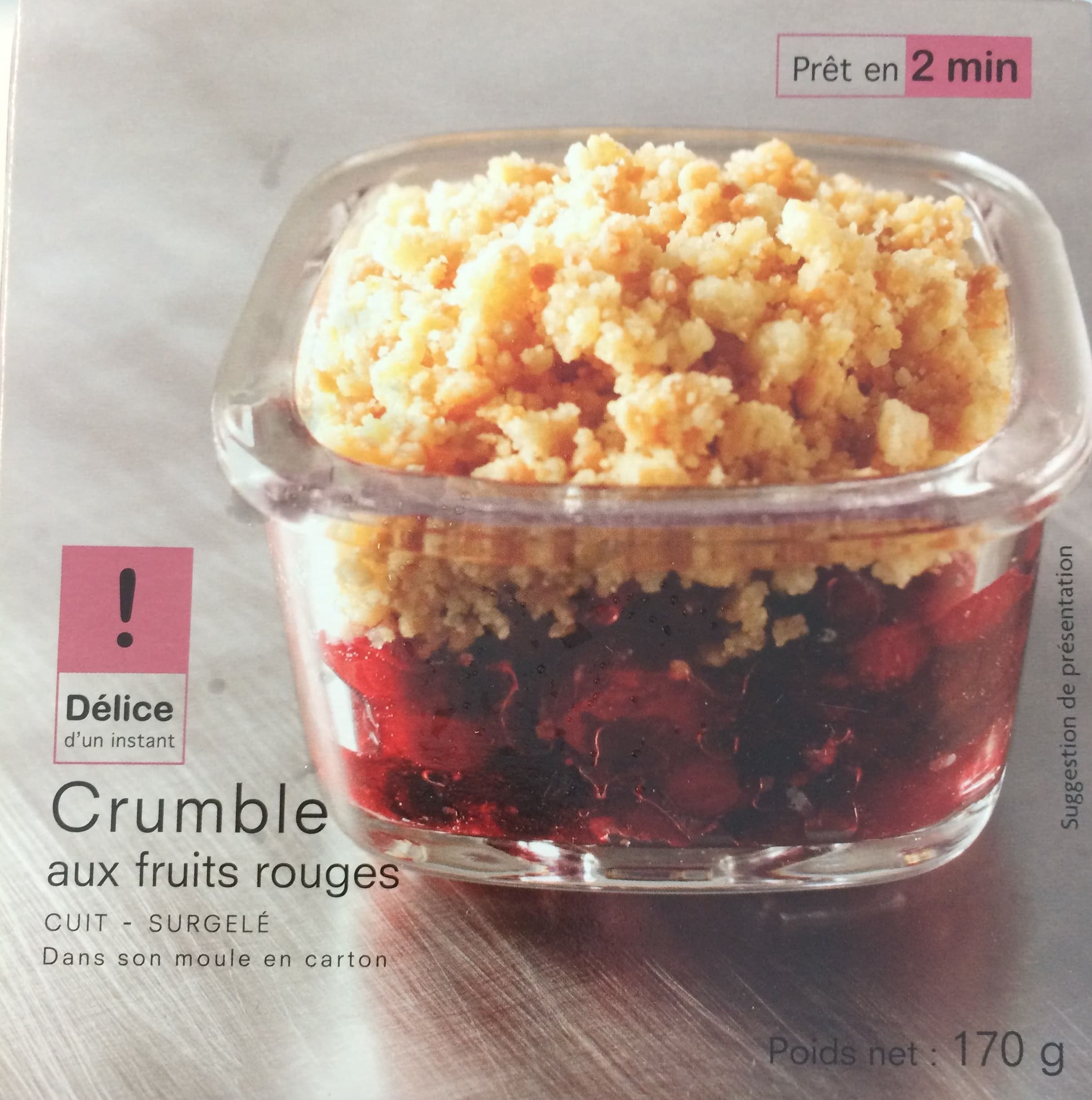 Picard Crumble aux fruits rouges packshot