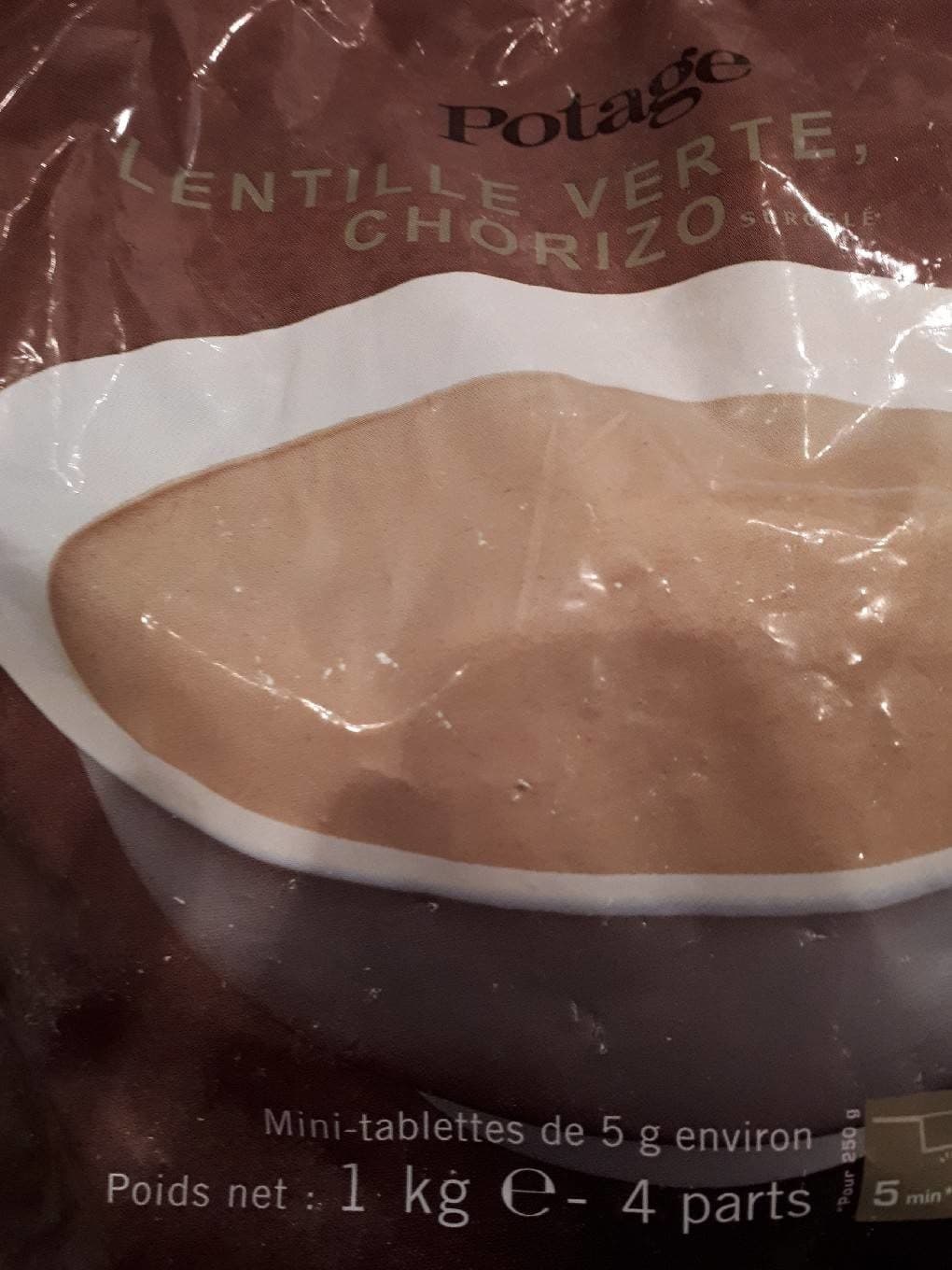 Picard Potage Lentille Verte Chorizo packshot