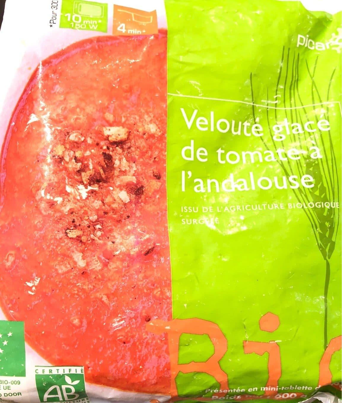 Picard Velouté Glacé de Tomate a l’Andalouse packshot