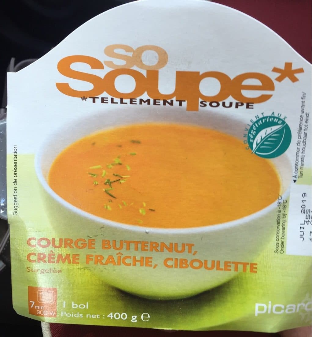 Picard So Soupe Courge Butternut, Crème Fraîche, Ciboulette packshot