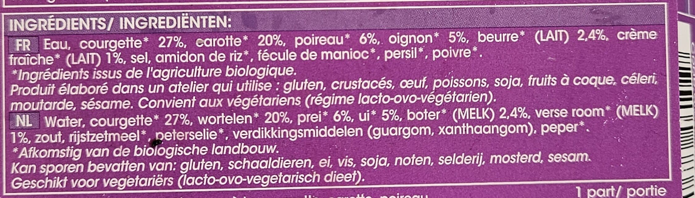 Picard Potage cuisiné aux 4 légumes, bio packshot